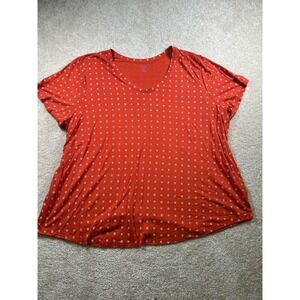 Ana Woman‎ Orange Short Sleeve Top Size 3X
